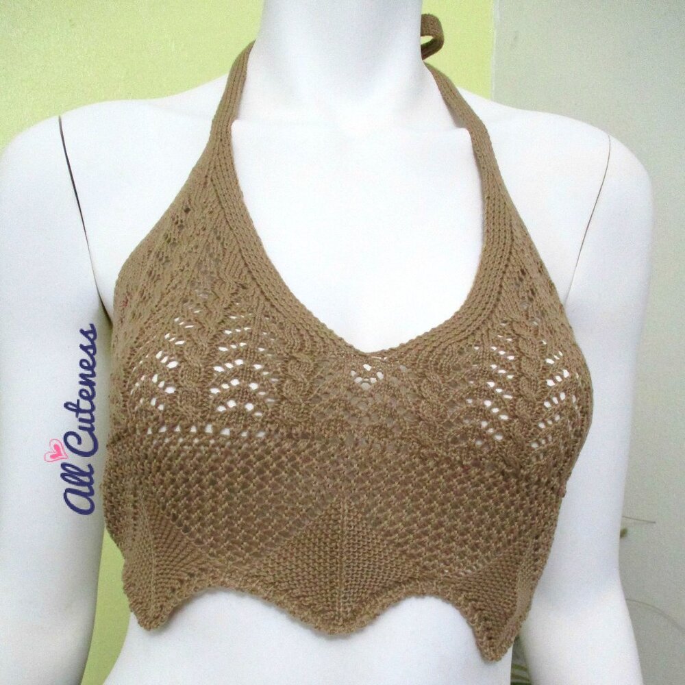 Crochet Cropped Top Size L